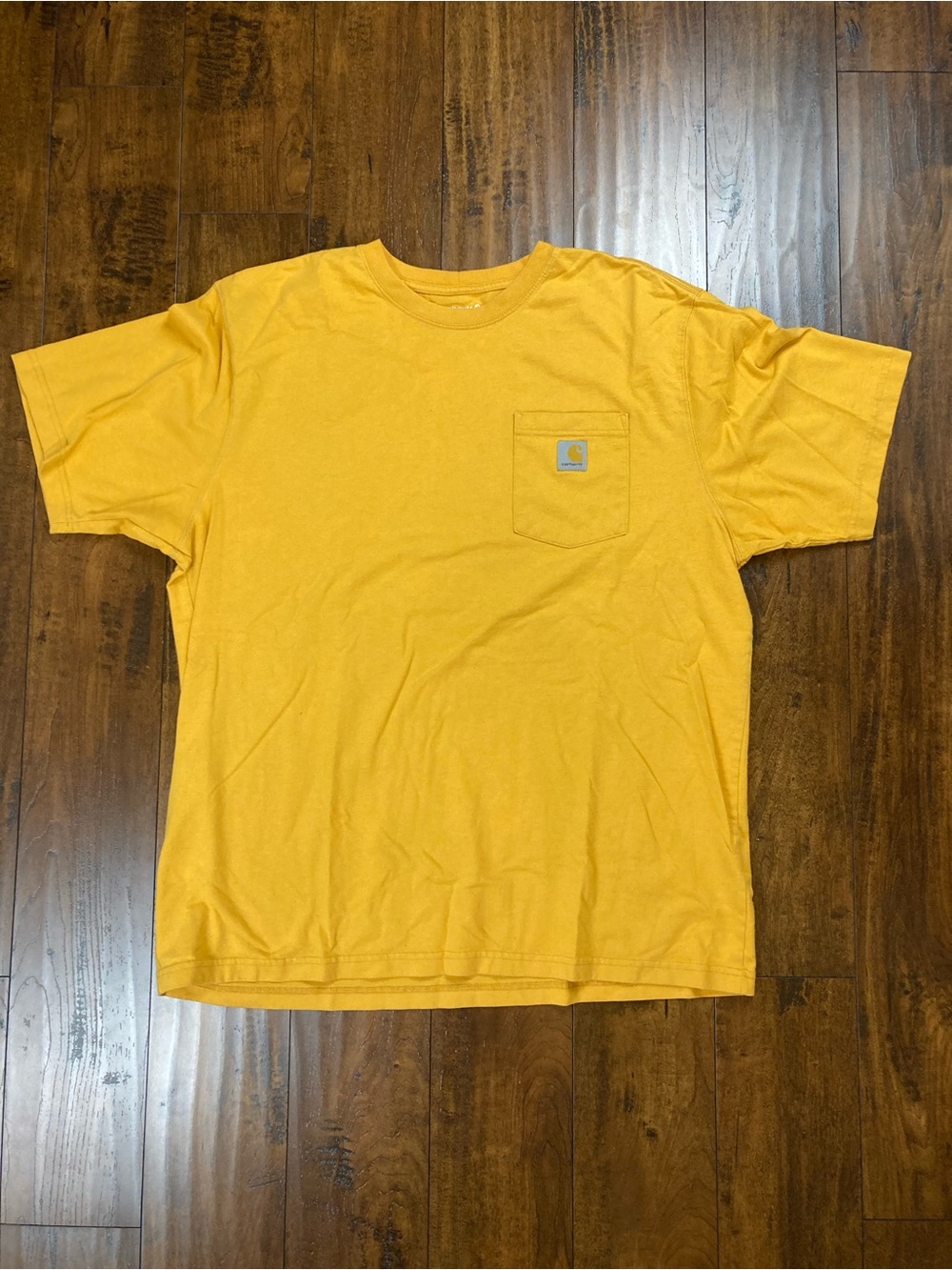 Carhartt K87 Gold Yellow Relaxed Fit Pocket T-Shirt Men’s XL Workwear Durable.